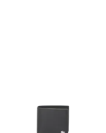 Portofel de piele cu clapa, Negru