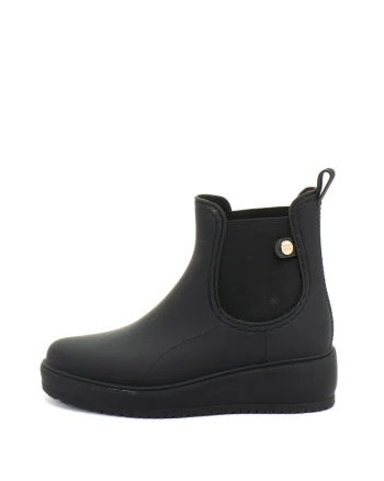 Ghete Chelsea de cauciuc cu talpa wedge