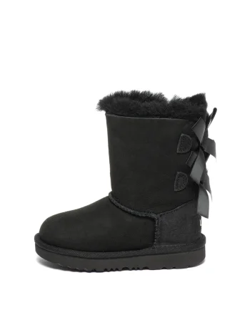 Ghete de piele intoarsa, cu aplicatii cu funda Bailey