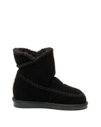 Ghete de piele intoarsa cu talpa wedge ascunsa