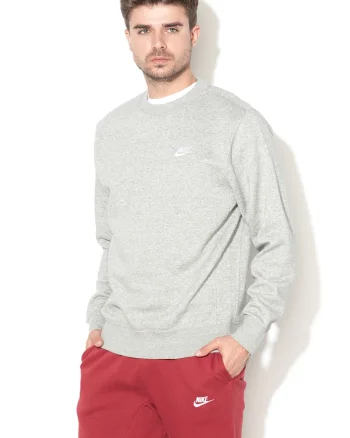 Bluza de trening cu decolteu la baza gatului Sportswear369, Gri deschis/Gri cenusiu