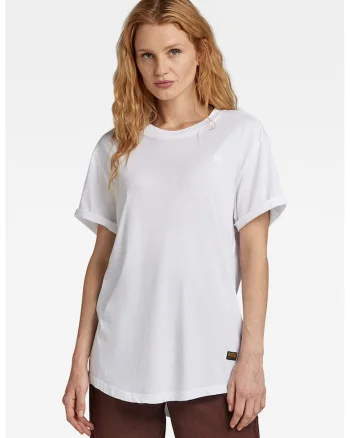 Tricou lejer din bumbac organic Lash, Alb/Negru/Galben mustar
