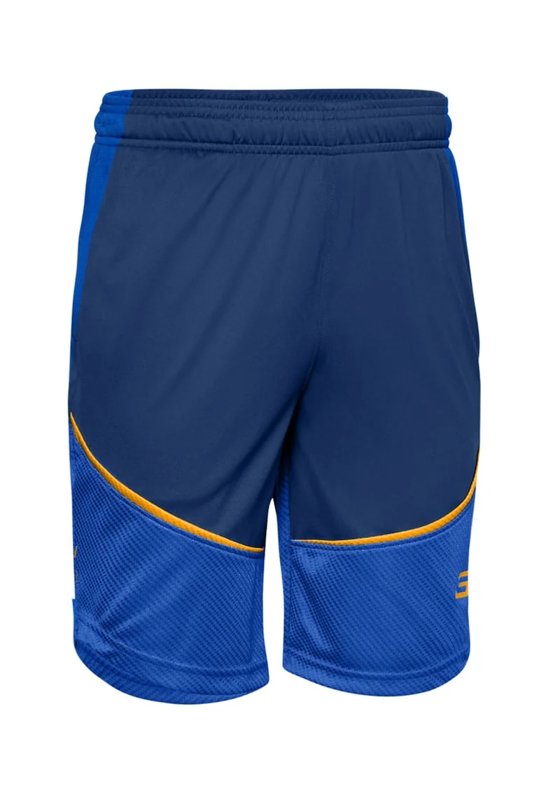 Bermude loose fit cu accente colorblock, Bleumarin, Bleumarin
