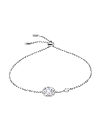 Bratara din argint veritabil cu talisman decorat cu mother of pearl, Argintiu