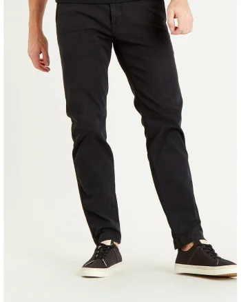 Pantaloni chino conici Standard, Negru
