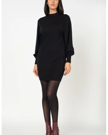 Rochie-pulover cambrata Labelle, Negru