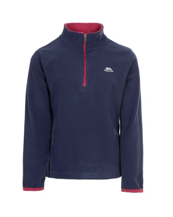 Bluza din material fleece cu fermoar scurt Sybil, Bleumarin