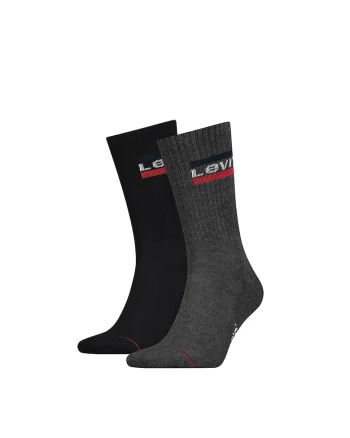 Set de sosete lungi unisex - 2 perechi, Negru/Gri inchis