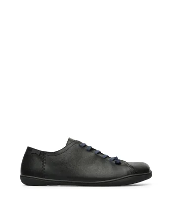 Pantofi casual de piele nabuc Peu Cami, Negru/Albastru mineral inchis