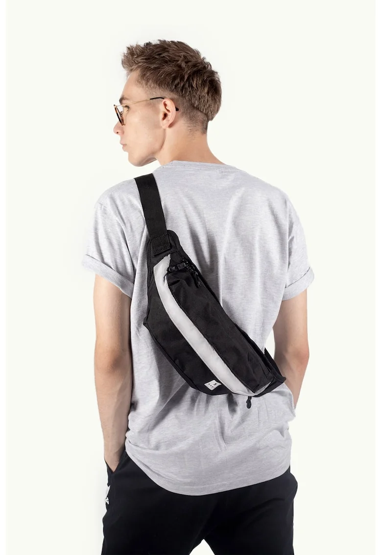 Borseta unisex Tormund, Negru/Argintiu