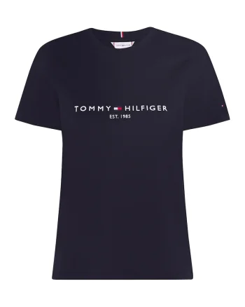 Tricou de bumbac organic cu logo brodat Heritage, Rosu/Alb/Bleumarin