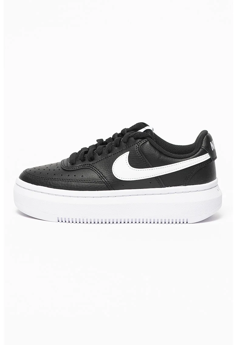Pantofi sport flatform Court Vision Alta, Alb/Negru
