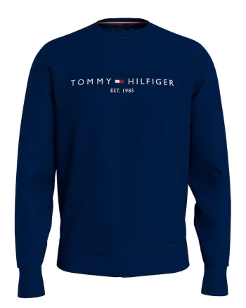 Bluza de trening din amestec de bumbac organic cu logo, Bleumarin