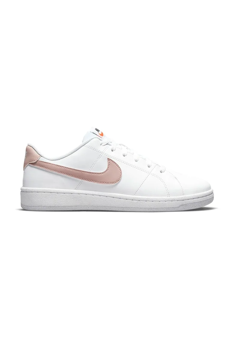 Pantofi sport de piele ecologica Court Royale 2, Alb/Roz