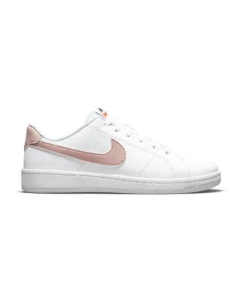 Pantofi sport de piele ecologica Court Royale 2, Alb/Roz