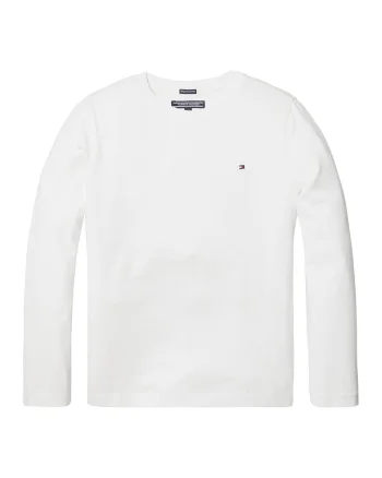 Bluza din bumbac organic cu detaliu logo, Alb