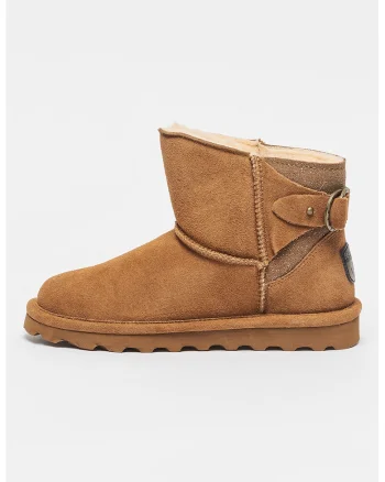 Ghete din piele intoarsa fara inchidere Betty, Caramel