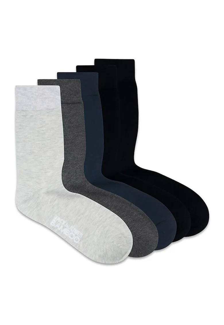 Set de sosete lungi - 5 perechi, Negru/Gri/Bleumarin