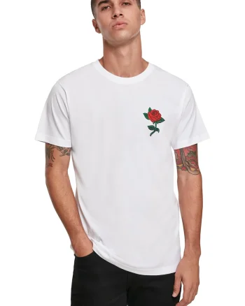 Tricou de bumbac cu imprimeu pe piept, Alb