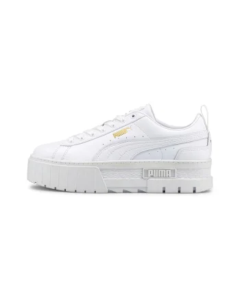 Pantofi sport flatform de piele Mayze Classic, Alb