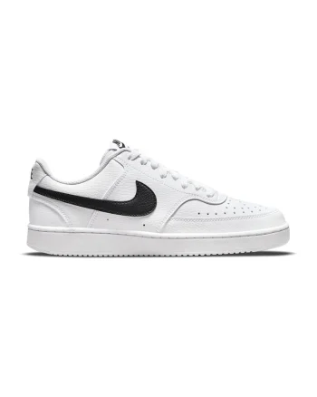 Pantofi sport Court Vision Low Next Nature din piele ecologica, Alb/Negru
