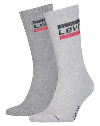 Set de sosete lungi unisex - 2 perechi, Gri melange