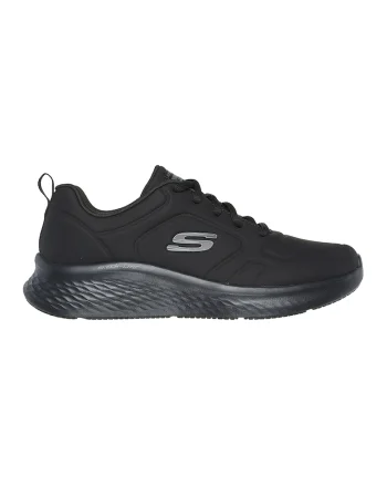 Pantofi sport din piele ecologica si material textil Skechlite, Negru