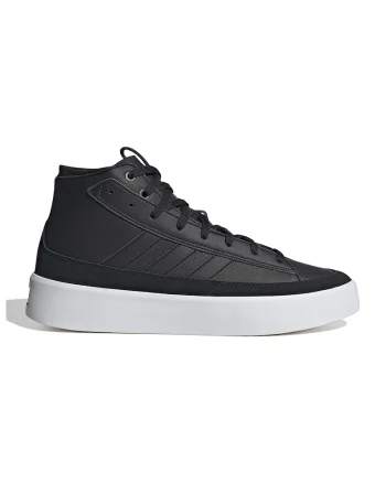 Pantofi sport inalti de piele si piele intoarsa Znsored, Negru
