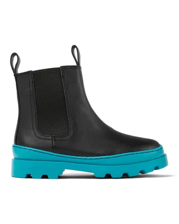 Ghete din piele cu fermoar Brutus 8537, Negru