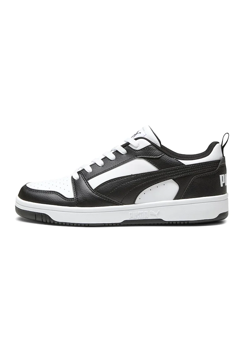 Pantofi sport unisex Rebound v6 din piele ecologica, Alb/Negru
