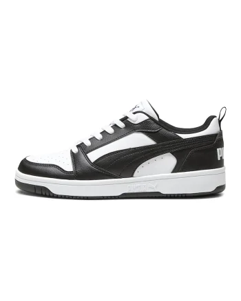 Pantofi sport unisex Rebound v6 din piele ecologica, Alb/Negru