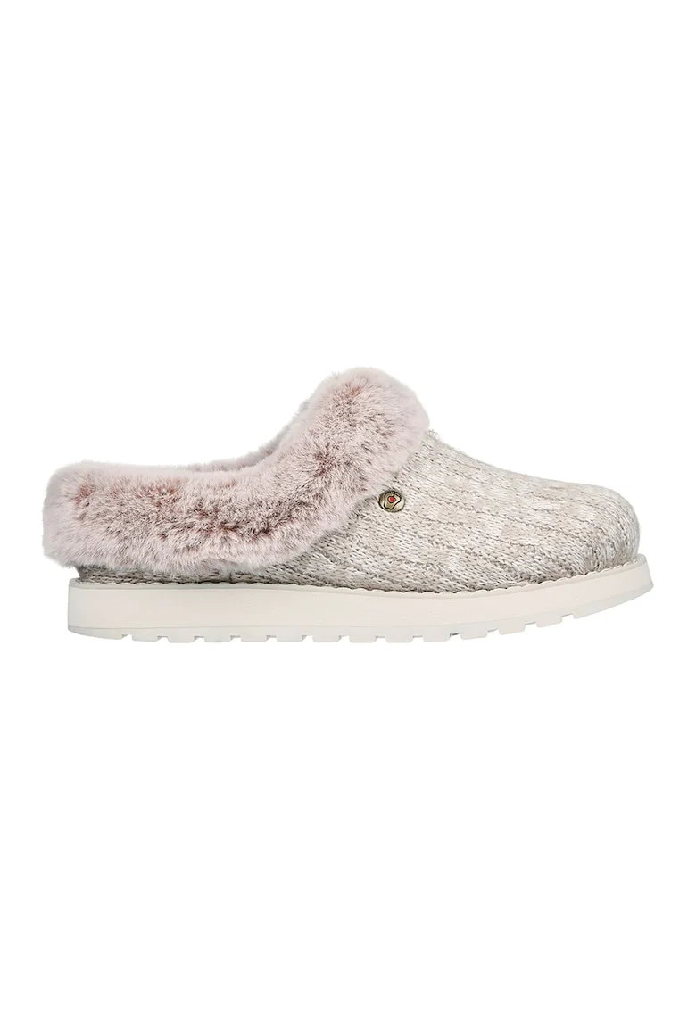 Papuci cu garnitura din blana sintetica Keepsakes- Ice Angel, Maro deschis