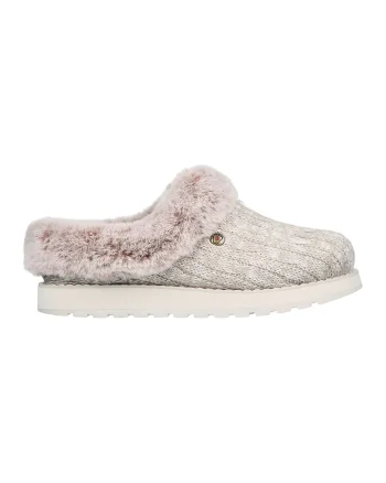 Papuci cu garnitura din blana sintetica Keepsakes- Ice Angel, Maro deschis