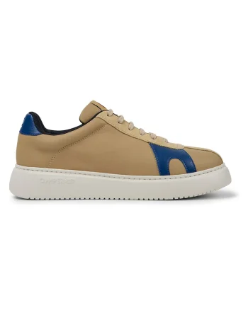 Pantofi sport de piele cu garnituri contrastante Runner K21, Bej/Albastru