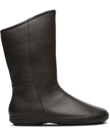 Cizme medii de piele Right 211, Maro