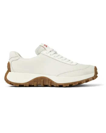 Pantofi sport Drift Trail cu insertii din piele intoarsa, Alb