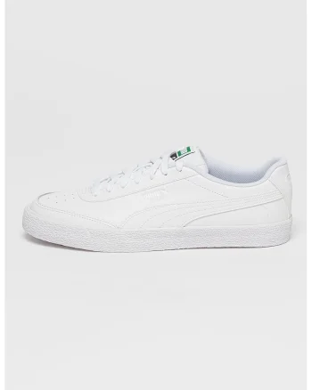 Pantofi sport unisex cu insertii din piele Oslo Vulc, Alb