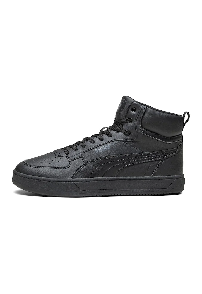 Pantofi sport mid-high de piele ecologica cu model unisex Caven 2.0, Negru