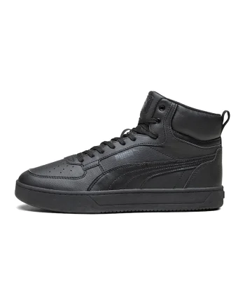 Pantofi sport mid-high de piele ecologica cu model unisex Caven 2.0, Negru