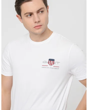Tricou regular fit din bumbac cu broderie logo, Alb optic