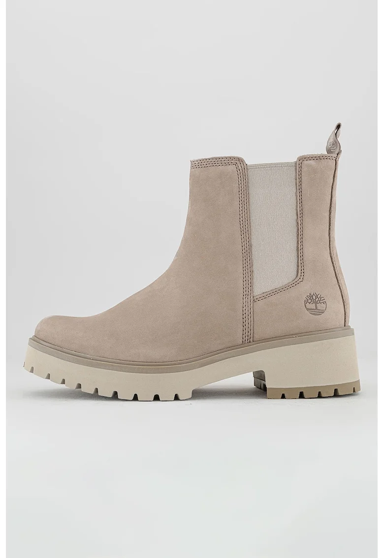 Ghete Chelsea de piele nabuc Cortina Valley, Maro taupe deschis