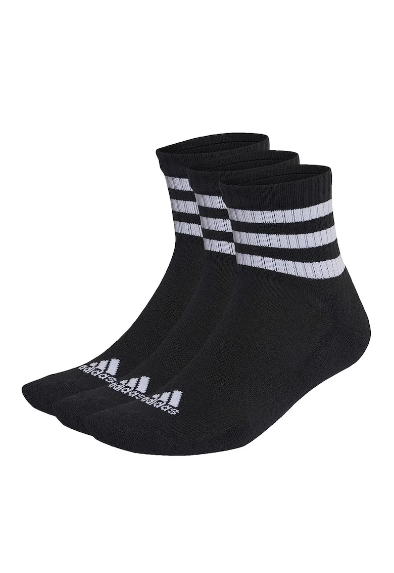 Set de sosete scurte unisex in dungi - 3 perechi, Negru
