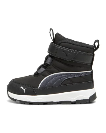 Ghete de piele ecologica si material textil Evolve AC+, Negru/Gri inchis