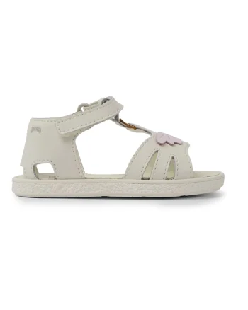 Sandale din piele cu inchidere velcro Miko 711, Alb