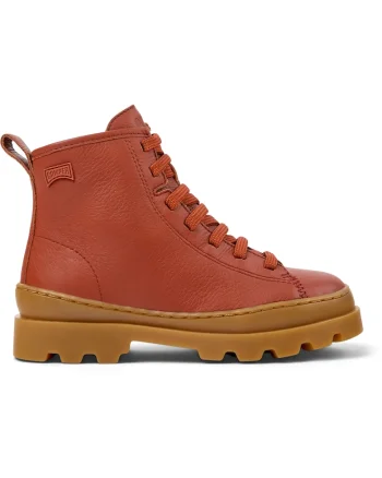 Bocanci din piele Brutus 8517, Rosu