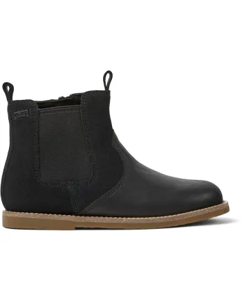 Ghete Chelsea din piele intoarsa si piele Savina 8549, Negru