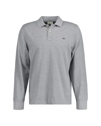 Bluza polo regular fit Shield, Gri