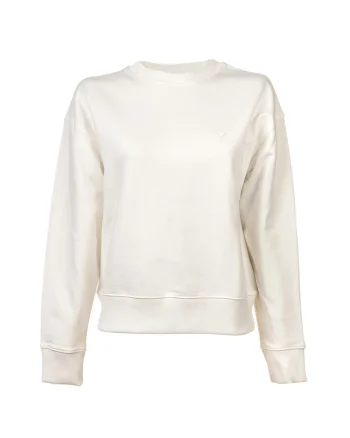 Bluza de trening cu decolteu la baza gatului si maneci cazute Essential 11675, Alb murdar