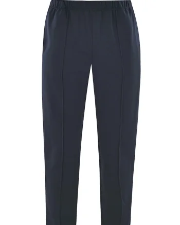 Pantaloni de trening din amestec de bumbac cu talie medie, Albastru