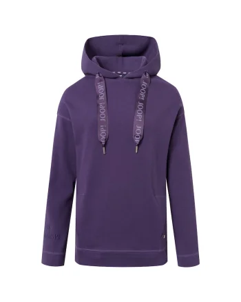 Hanorac cu maneci cazute si logo discret, Violet